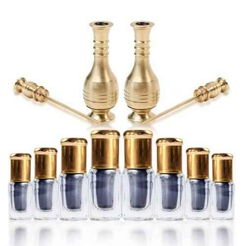 العرض الذهبي (8 قطع) ربع تولة + (2 قطع) مكحلة نحاسية